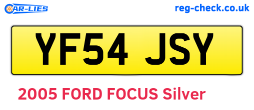 YF54JSY are the vehicle registration plates.
