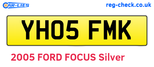 YH05FMK are the vehicle registration plates.