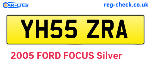 YH55ZRA are the vehicle registration plates.