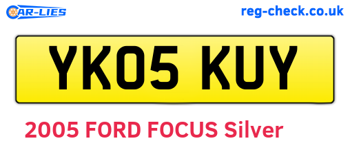 YK05KUY are the vehicle registration plates.