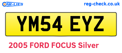YM54EYZ are the vehicle registration plates.