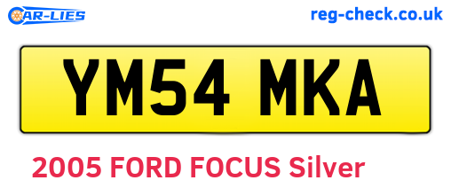 YM54MKA are the vehicle registration plates.