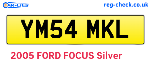 YM54MKL are the vehicle registration plates.