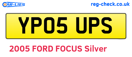 YP05UPS are the vehicle registration plates.