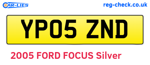 YP05ZND are the vehicle registration plates.