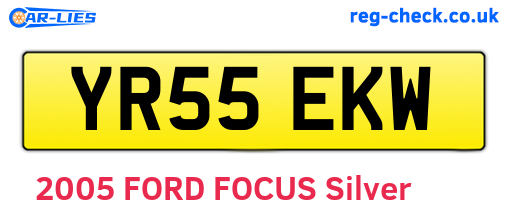 YR55EKW are the vehicle registration plates.