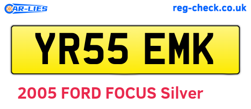 YR55EMK are the vehicle registration plates.