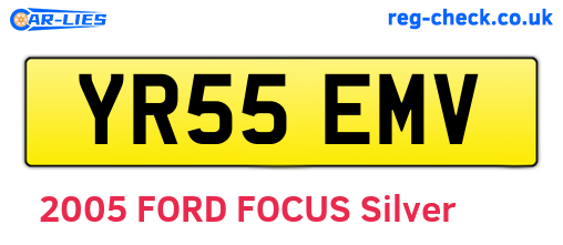 YR55EMV are the vehicle registration plates.