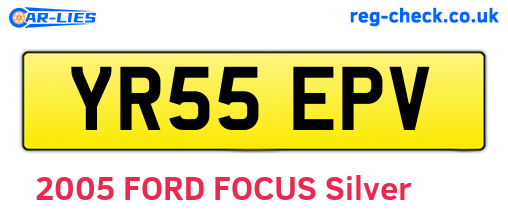 YR55EPV are the vehicle registration plates.