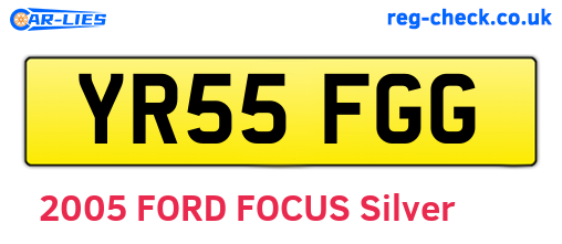 YR55FGG are the vehicle registration plates.