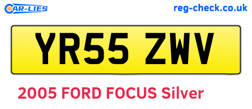 YR55ZWV are the vehicle registration plates.