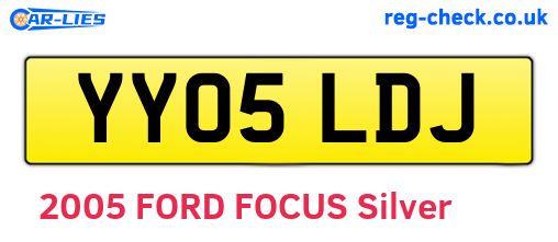 YY05LDJ are the vehicle registration plates.