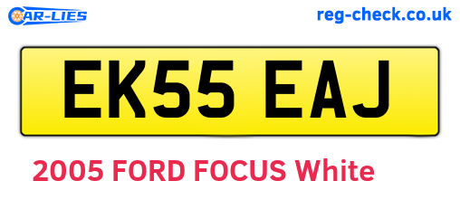 EK55EAJ are the vehicle registration plates.