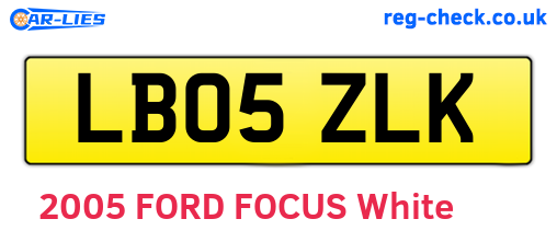 LB05ZLK are the vehicle registration plates.
