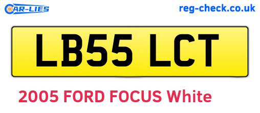 LB55LCT are the vehicle registration plates.