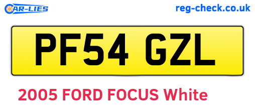 PF54GZL are the vehicle registration plates.