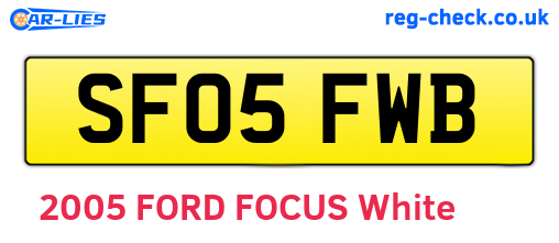 SF05FWB are the vehicle registration plates.