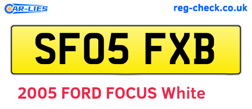 SF05FXB are the vehicle registration plates.