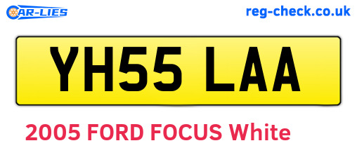 YH55LAA are the vehicle registration plates.