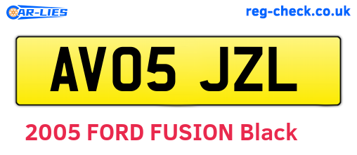 AV05JZL are the vehicle registration plates.