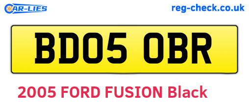 BD05OBR are the vehicle registration plates.
