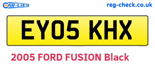 EY05KHX are the vehicle registration plates.