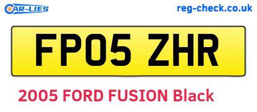 FP05ZHR are the vehicle registration plates.