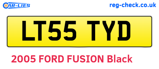 LT55TYD are the vehicle registration plates.