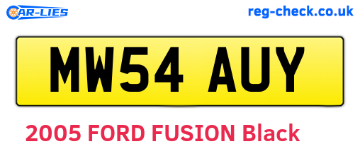 MW54AUY are the vehicle registration plates.