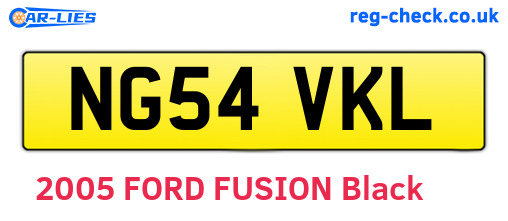 NG54VKL are the vehicle registration plates.