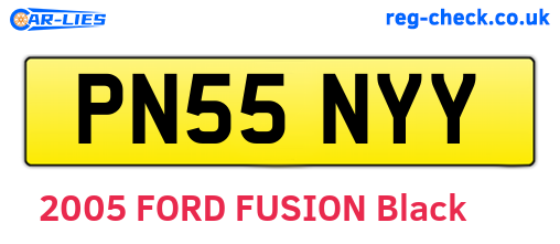 PN55NYY are the vehicle registration plates.