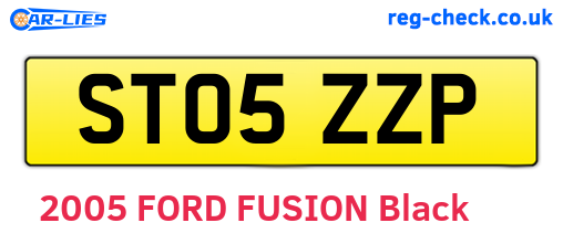 ST05ZZP are the vehicle registration plates.