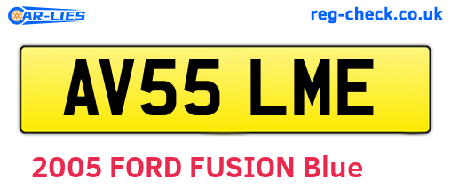 AV55LME are the vehicle registration plates.