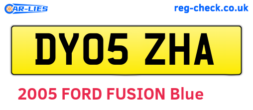 DY05ZHA are the vehicle registration plates.