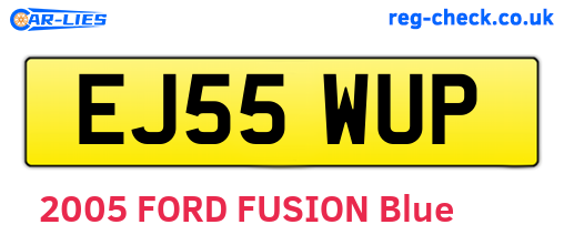 EJ55WUP are the vehicle registration plates.