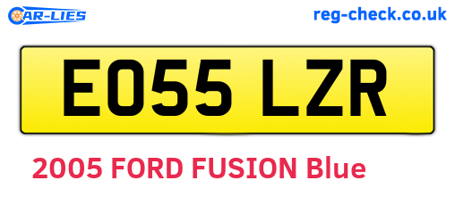 EO55LZR are the vehicle registration plates.