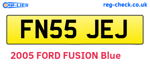 FN55JEJ are the vehicle registration plates.