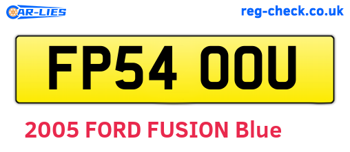 FP54OOU are the vehicle registration plates.