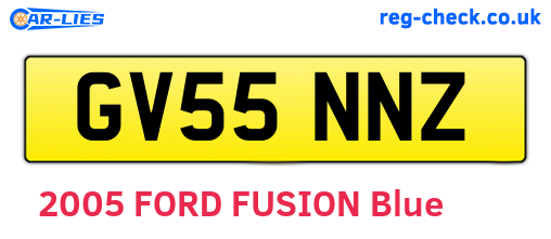 GV55NNZ are the vehicle registration plates.