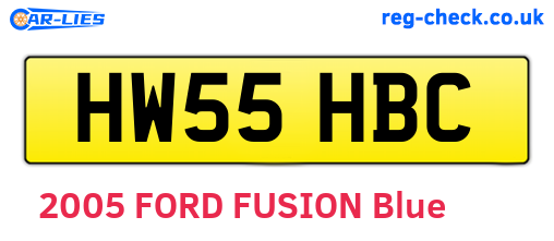 HW55HBC are the vehicle registration plates.