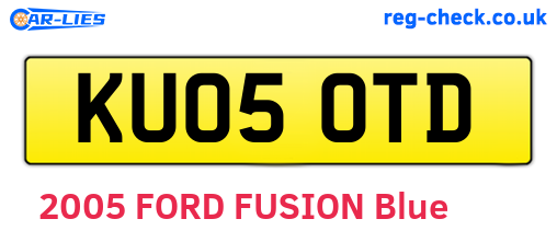 KU05OTD are the vehicle registration plates.
