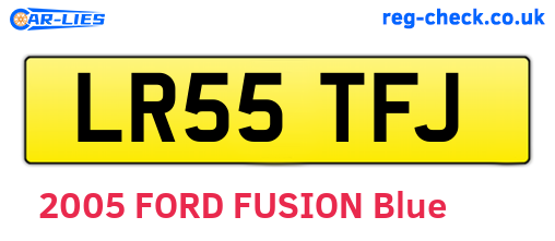 LR55TFJ are the vehicle registration plates.