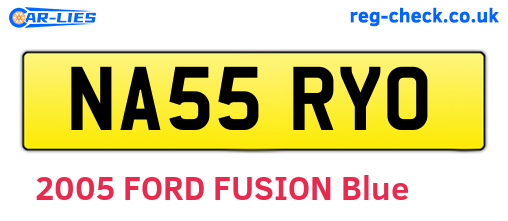 NA55RYO are the vehicle registration plates.