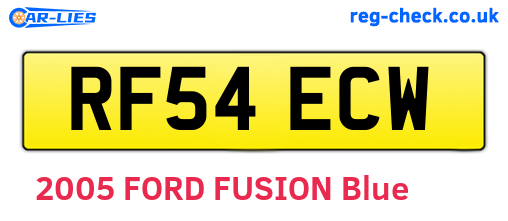RF54ECW are the vehicle registration plates.