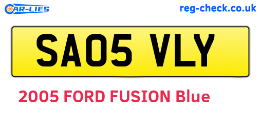 SA05VLY are the vehicle registration plates.