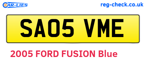 SA05VME are the vehicle registration plates.