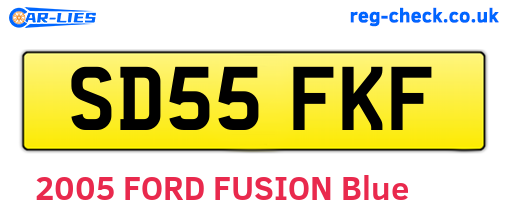 SD55FKF are the vehicle registration plates.