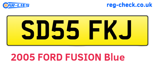 SD55FKJ are the vehicle registration plates.