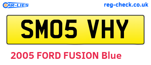 SM05VHY are the vehicle registration plates.