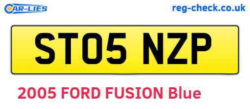 ST05NZP are the vehicle registration plates.